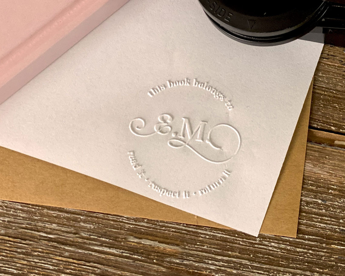 Personalized Embosser Book Stamp - from The Library of - | Book Embosser  Stamp | Custom Embosser | Book Embosser | Personalized Embosser Stamp |  Books