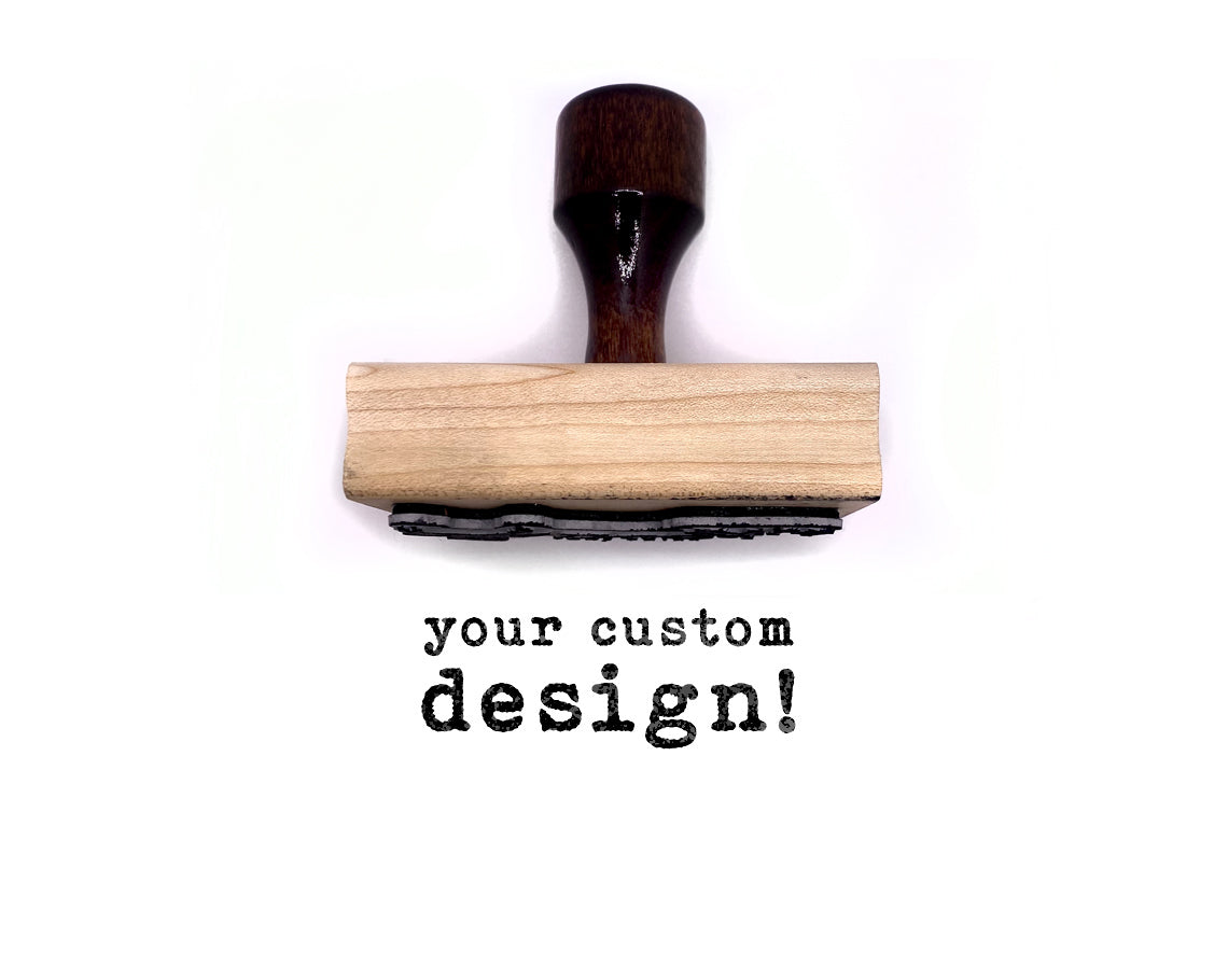 Custom logo rubber Stamp with Handle