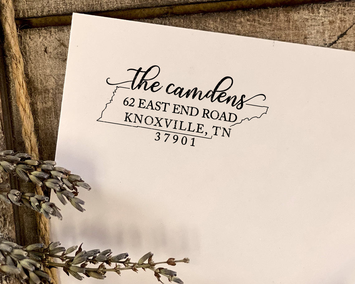 Tennessee Round Return Address Stamp