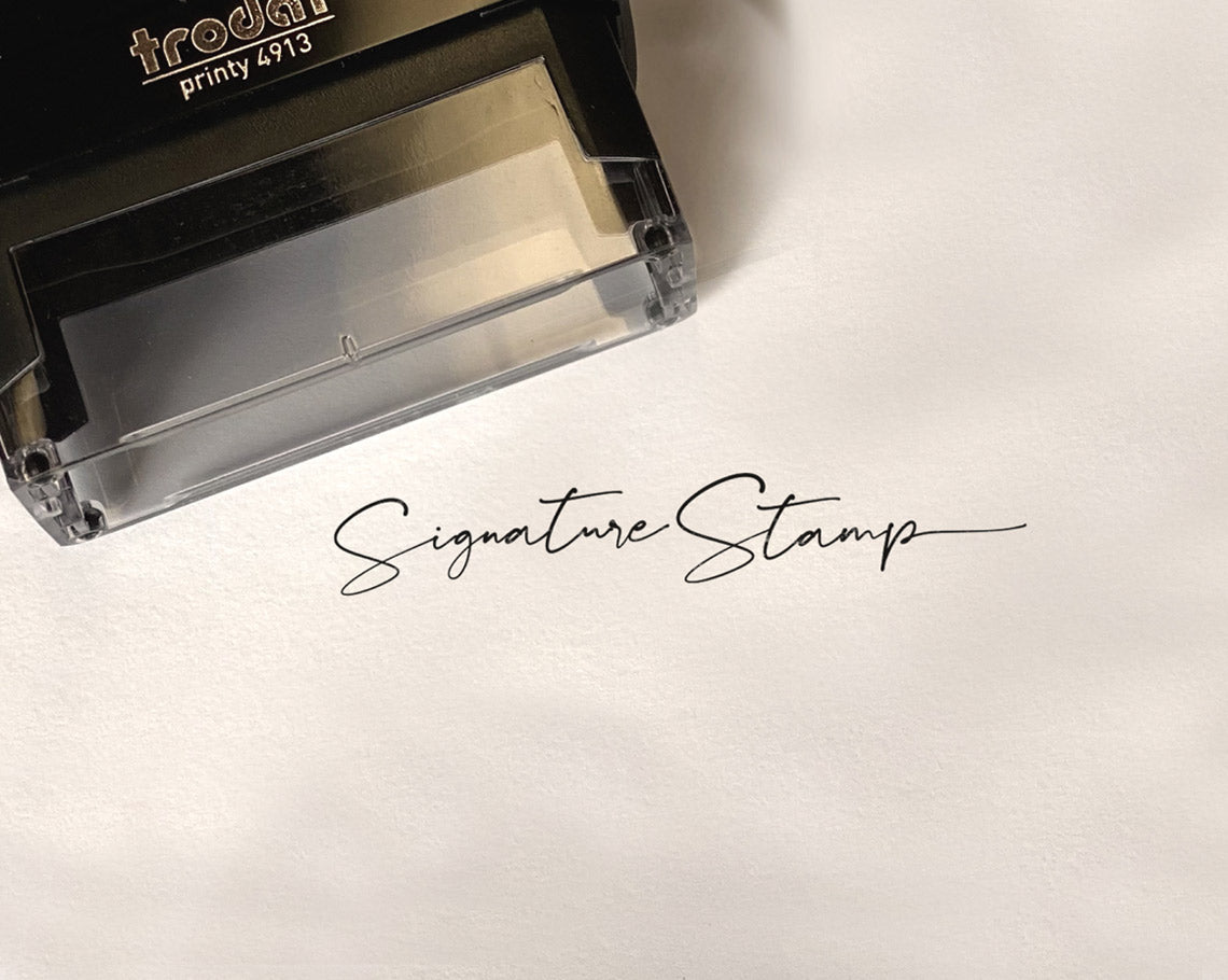 Custom Self-Inking Signature Stamp | Stamped with Love