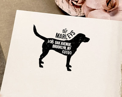 Large Yorkshire Terrier Return Address Stamp