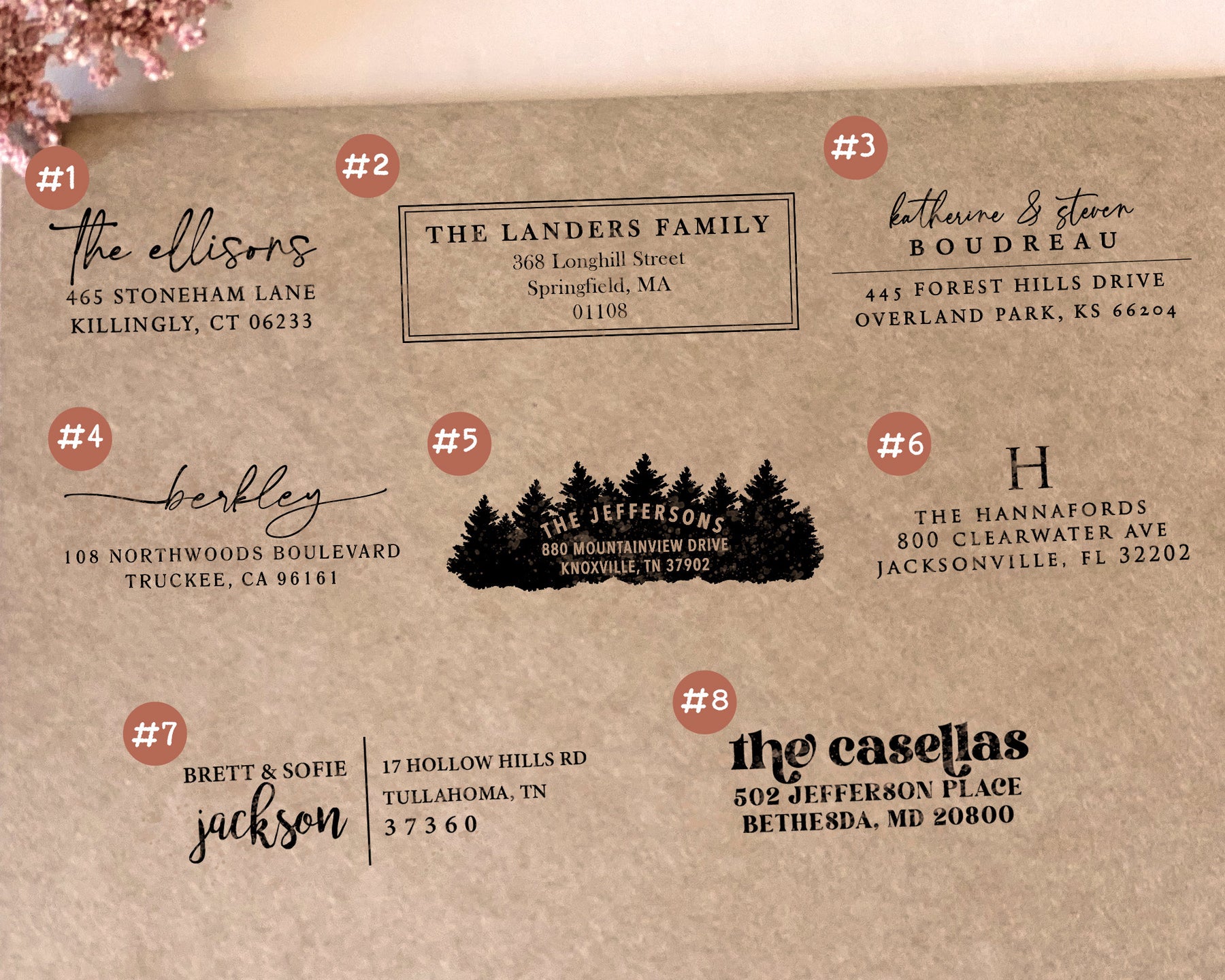 Adrees Cf Modern Return Address Stamp: The Jackson | Stamped wtih Love – Stamped ...