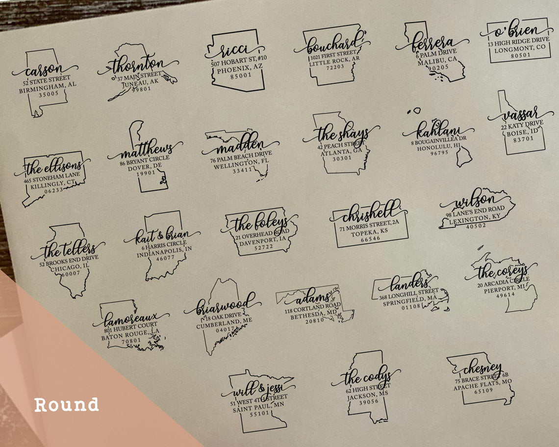 Oklahoma Round Return Address Stamp