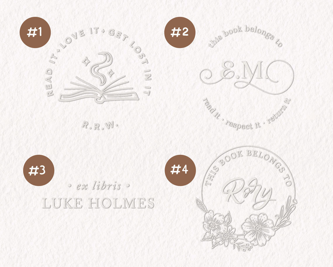 EXLIBRIS Book Embosser from The Library of Embosser, Custom Embosser Stamp,  Book Embosser, Library Stamp, Monogram Embosser Stamp